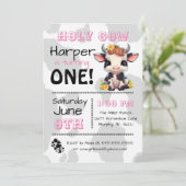 Heilige Koe Land Verjaardagsfeestuitnodiging Kaart (Staand voorkant)