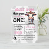 Heilige Koe Land Verjaardagsfeestuitnodiging Kaart (Staand voorkant)