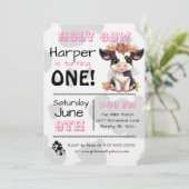 Heilige Koe Land Verjaardagsfeestuitnodiging Kaart (Staand voorkant)