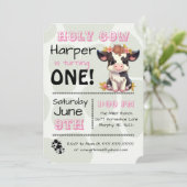 Heilige Koe Land Verjaardagsfeestuitnodiging Kaart (Staand voorkant)