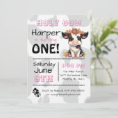 Heilige Koe Land Verjaardagsfeestuitnodiging Kaart (Staand voorkant)