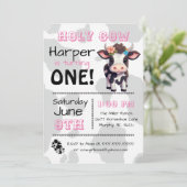 Heilige Koe Land Verjaardagsfeestuitnodiging Kaart (Staand voorkant)