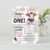 Heilige Koe Land Verjaardagsfeestuitnodiging Kaart (Staand voorkant)