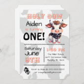 Heilige Koe Land Verjaardagsfeestuitnodiging Kaart (Voorkant / Achterkant)