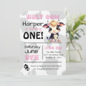 Heilige Koe Land Verjaardagsfeestuitnodiging Kaart (Staand voorkant)