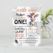 Heilige Koe Land Verjaardagsfeestuitnodiging Kaart (Staand voorkant)