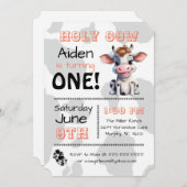 Heilige Koe Land Verjaardagsfeestuitnodiging Kaart (Voorkant / Achterkant)