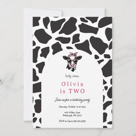 Heilige Koe Leuk Verjaardagsfeest Kaart (Voorkant)