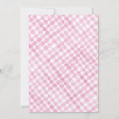 Heilige Koe Meisje 1e Verjaardag Roze Uitnodigen Kaart (Achterkant)