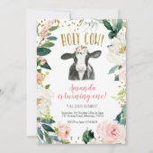 Heilige Koe Meisje Floral Birthday Kaart (Voorkant)