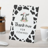 Heilige Koe meisje, vrijdag, bedankt Moo voor het Reclamebord Met Voetstuk (Insitu)