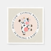 Heilige koe monog genderneutraal minimaal baby sho servet (Voorkant)