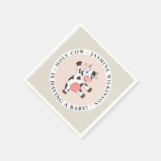 Heilige koe monog genderneutraal minimaal baby sho servet (Hoek)