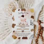 Heilige Koe Neutrale Waterverf Baby shower Kaart