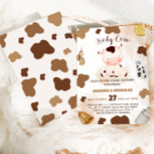 Heilige Koe Neutrale Waterverf Baby shower Kaart