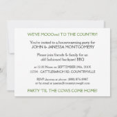 Heilige Koe! New Country Home Housewarming Party Kaart (Achterkant)