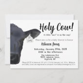 Heilige Koe! Oh Baby shower Invitation Ranch Boerd Kaart (Voorkant)
