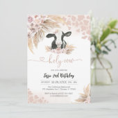 Heilige Koe Pampas Baby Shower Uitnodiging (Staand voorkant)