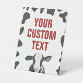 Heilige Koe rood, 1e verjaardag Reclamebord Met Voetstuk (Voorkant)