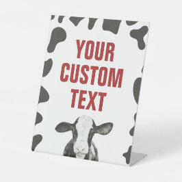 Heilige Koe rood, 1e verjaardag Reclamebord Met Voetstuk