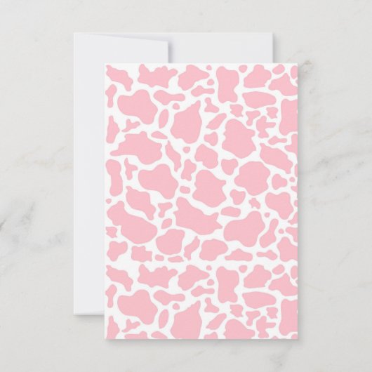 Heilige Koe Roze Baby shower Dank u kaart (Achterkant)