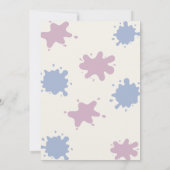 Heilige koe roze blauw gender reveal kaart (Achterkant)