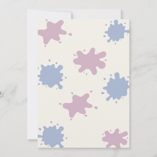 Heilige koe roze blauw gender reveal kaart (Achterkant)