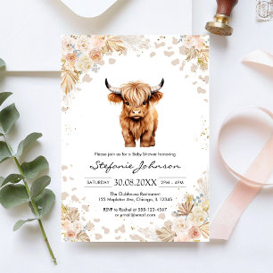 Heilige Koe Roze Bloem Koekoek Meisje Baby Shower Kaart