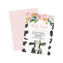 Heilige Koe Roze bloemen Baby Shower