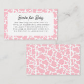 Heilige Koe Roze Boho Baby shower Boeken voor Baby Informatiekaartje (Voorkant / Achterkant)
