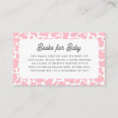 Heilige Koe Roze Boho Baby shower Boeken voor Baby Informatiekaartje (Voorkant)