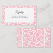 Heilige Koe Roze Boho Baby shower Boeken voor Baby Informatiekaartje (Voorkant / Achterkant)