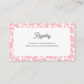 Heilige Koe Roze Boho Baby shower Boeken voor Baby Informatiekaartje (Voorkant)