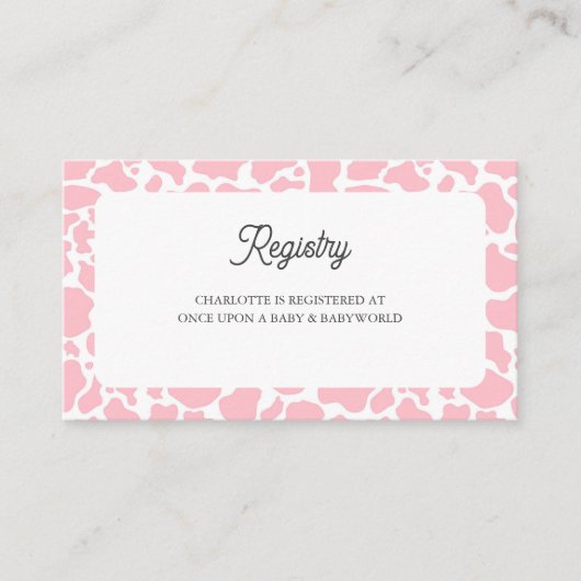 Heilige Koe Roze Boho Baby shower Boeken voor Baby Informatiekaartje (Voorkant)