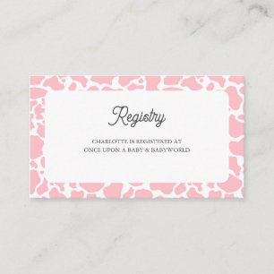 Heilige Koe Roze Boho Baby shower Boeken voor Baby Informatiekaartje