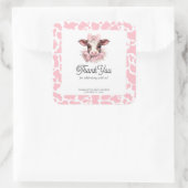 Heilige Koe Roze Boho Baby shower Dank u Sticker (Tas)