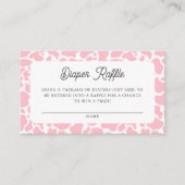 Heilige Koe Roze Boho Baby shower Luier Raffle Informatiekaartje (Voorkant)
