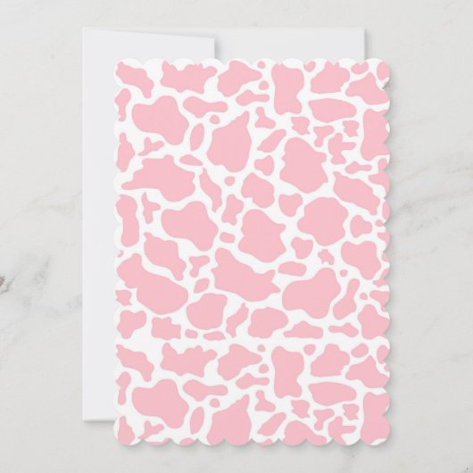 Heilige Koe Roze Boho Baby shower Uitnodiging (Achterkant)