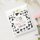 Heilige Koe Roze Daisy Koe Afdrukdag Bedankzakje (Gezegeld)