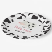 Heilige Koe Roze Daisy Koe Afdrukdag Papieren Bordje (Gekanteld)