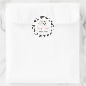 Heilige Koe Roze Daisy Koe Afdrukdag Ronde Sticker (Tas)