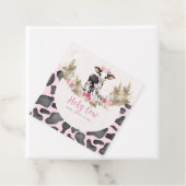 Heilige Koe Roze koe print baby shower Bedankjes Labels (In situ)