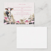 Heilige Koe Roze koe print baby shower Boeken voor Informatiekaartje (Voorkant / Achterkant)