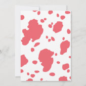 Heilige koe roze patroon schattig koe baby shower kaart (Achterkant)