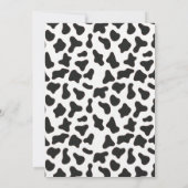 Heilige Koe Rustic Western Floral Pampas Baby show Kaart (Achterkant)