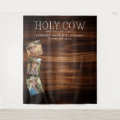 Heilige Koe! Rustieke Afstuderen Foto Achtergrond Wandkleed (Voorkant)