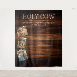 Heilige Koe! Rustieke Afstuderen Foto Achtergrond Wandkleed