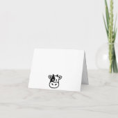 Heilige Koe Schattige Modern Kind verjaardagsfeest Bedankkaart (Achterkant)