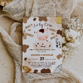 Heilige Koe Schattigee Waterverf Gender Reveal Kaart