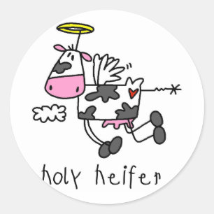 Heilige Koe T-shirts en Cadeaus Ronde Sticker